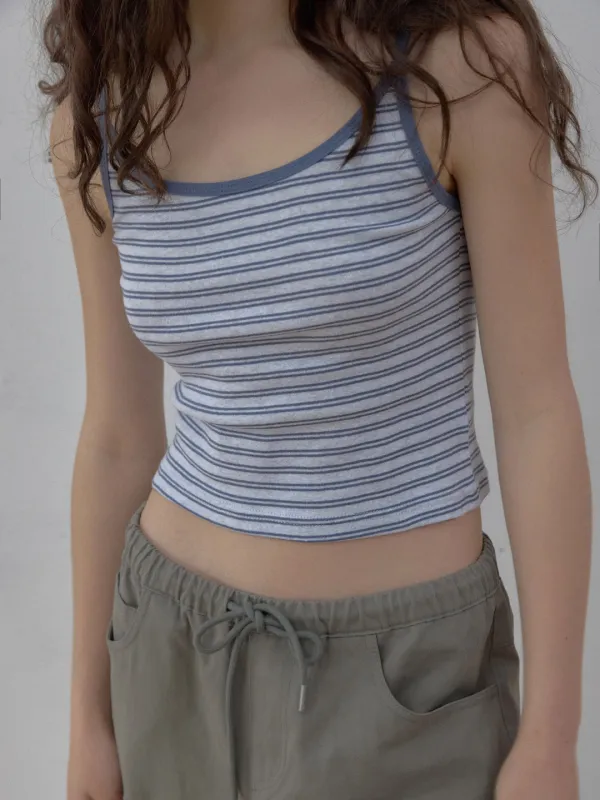 stripe camisole (blue)