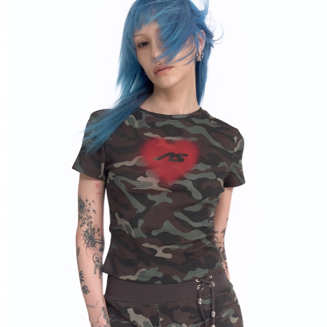 2000아카이브 [REORDER] AS BABY TEE (CAMO) 상품 이미지 2