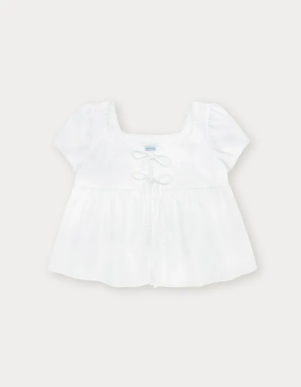 Sol Ribbon Blouse - Ivory