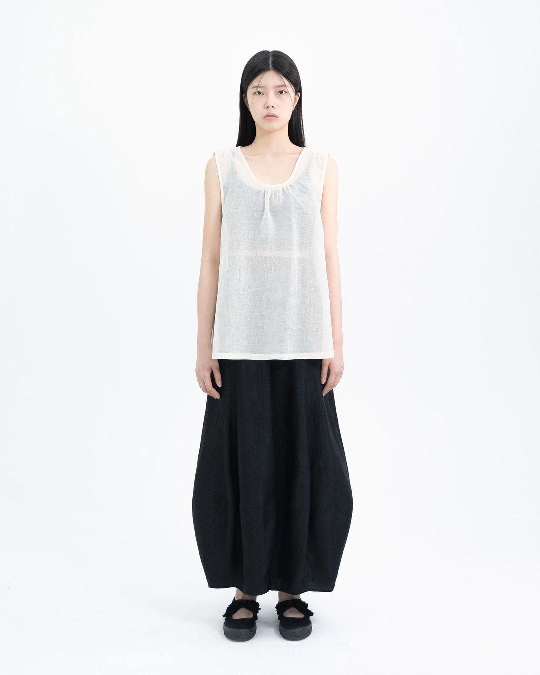 유노이아 acetate leaf long skirt (open, 단독 주문 시 선발송) 상품 이미지 1