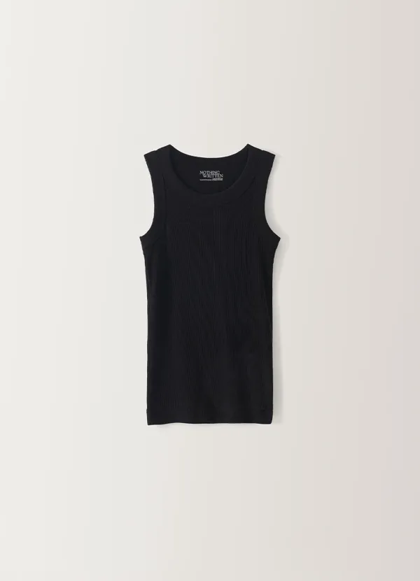 Elodie cotton tank top (Black)