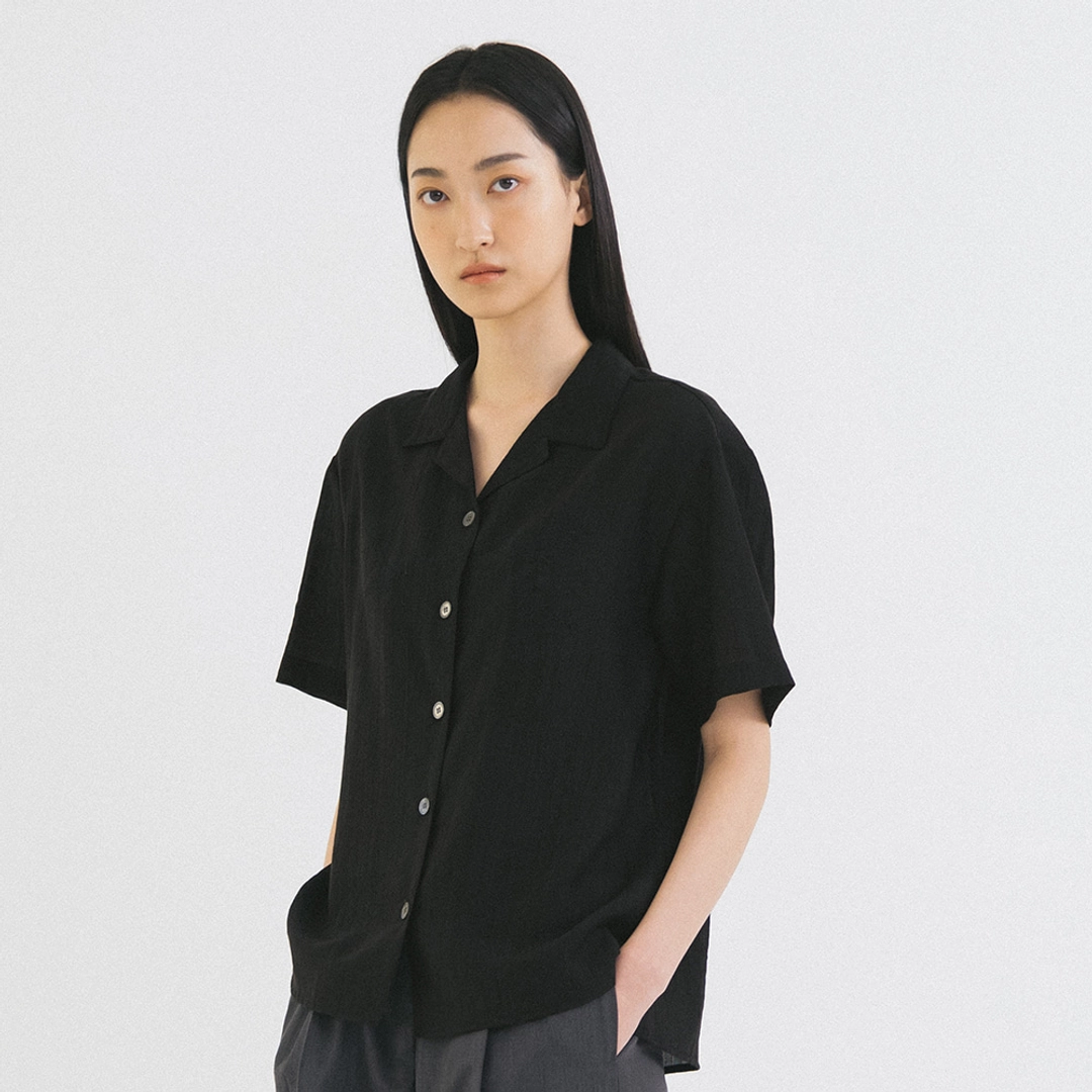 시야쥬 SITP5216 도쿄 씨티 자수 셔츠_Black 상품 이미지 2