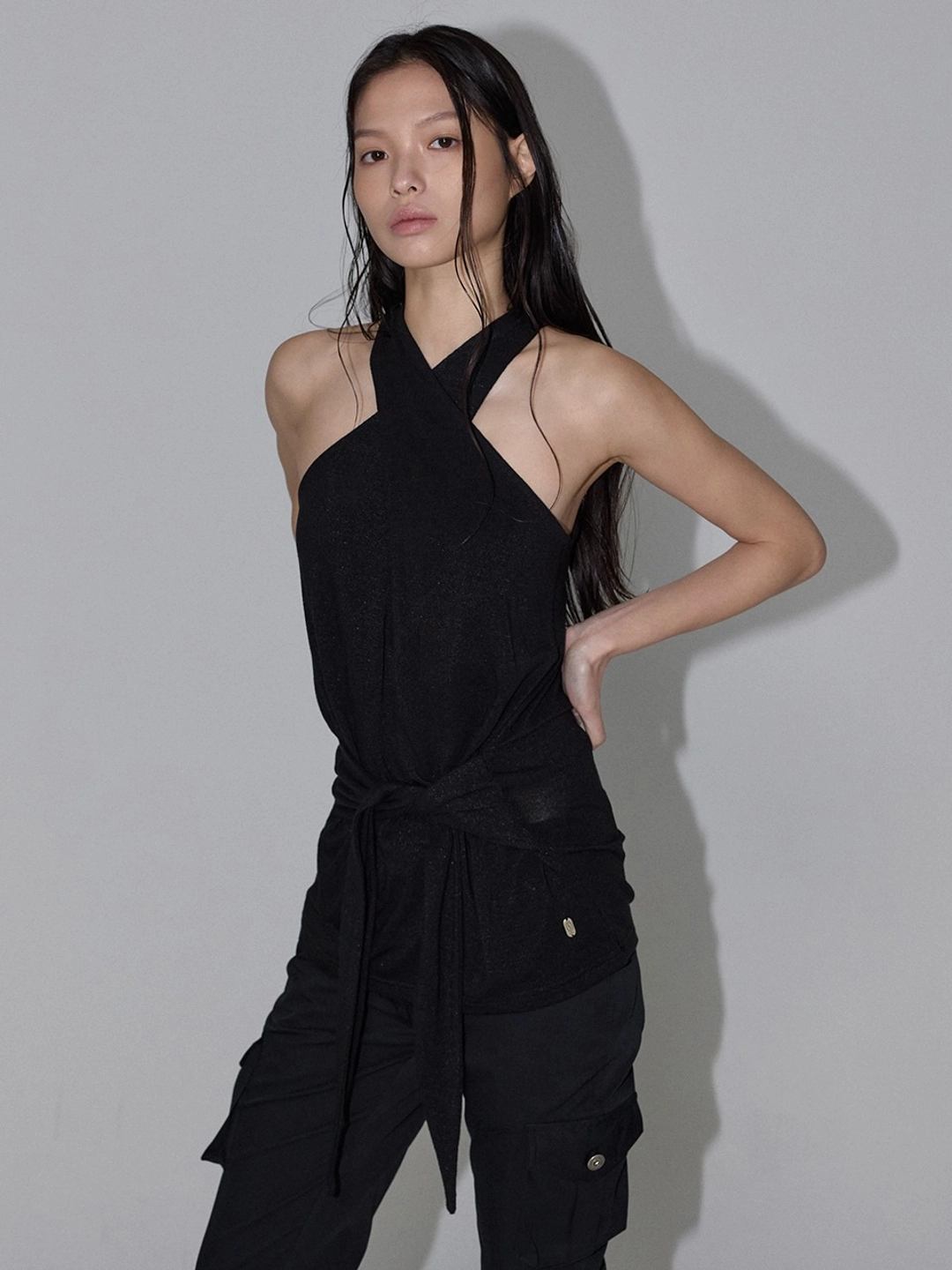 이네기 [4th Reorder] Jenny Halter Top (black) 상품 이미지 2