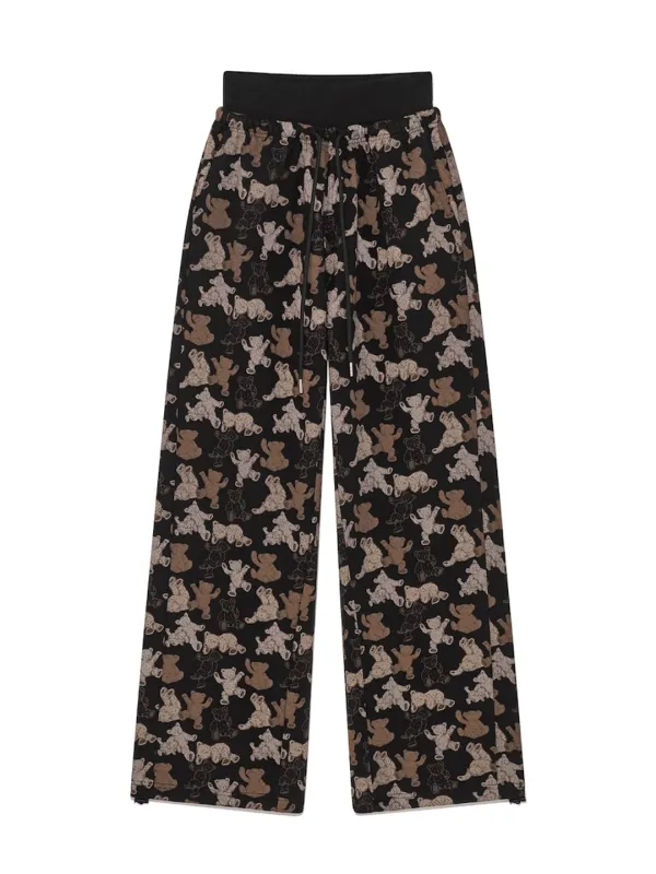 TEDDY CONTRAST TRACKSUIT PANTS (CHOCO BEAR)