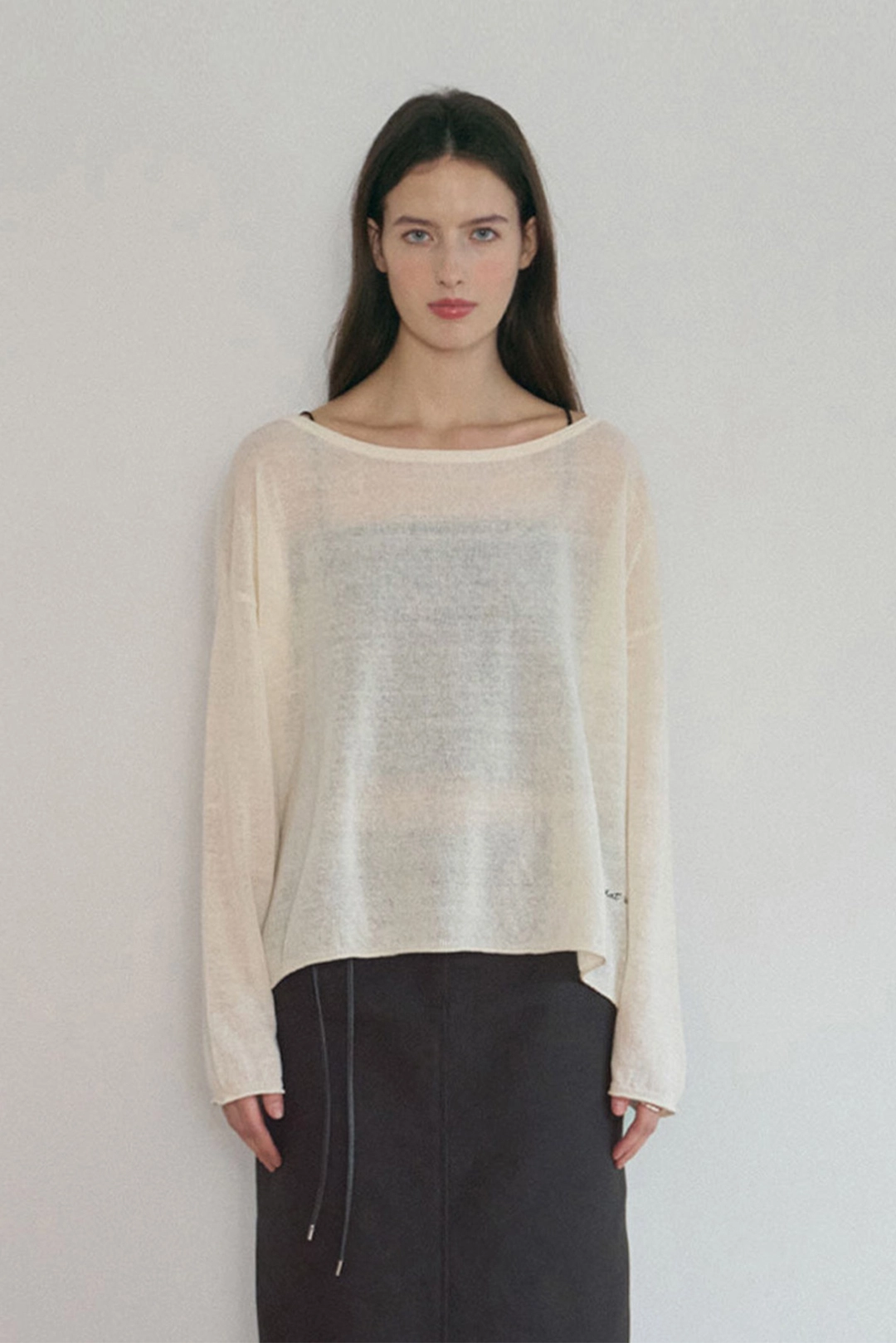 샤드라마 LINEN BOAT NECK KNIT [IVORY] 상품 이미지 2