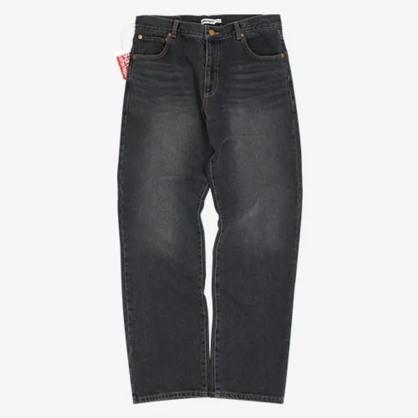 Authentic Loose Straight Jeans (Black)
