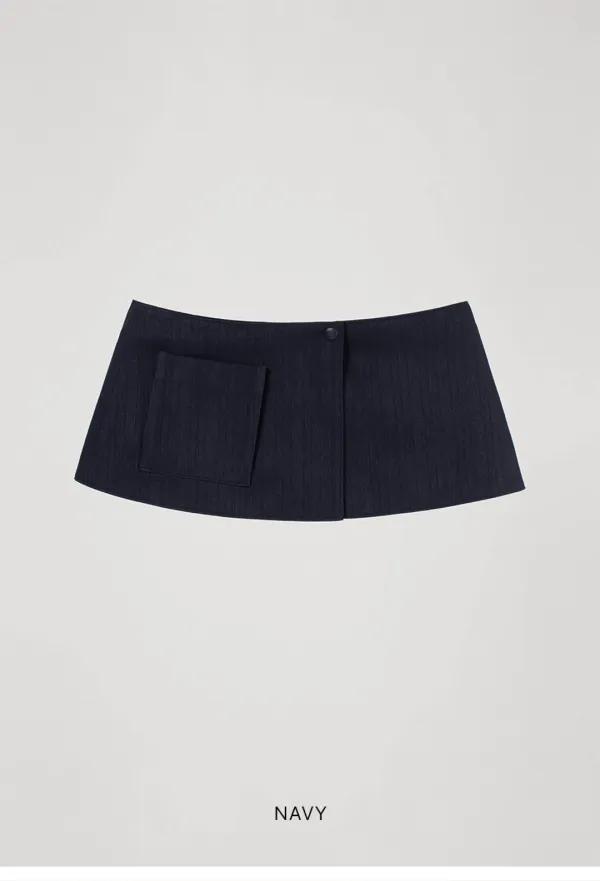 JACQUARD SKIRT BELT_NAVY