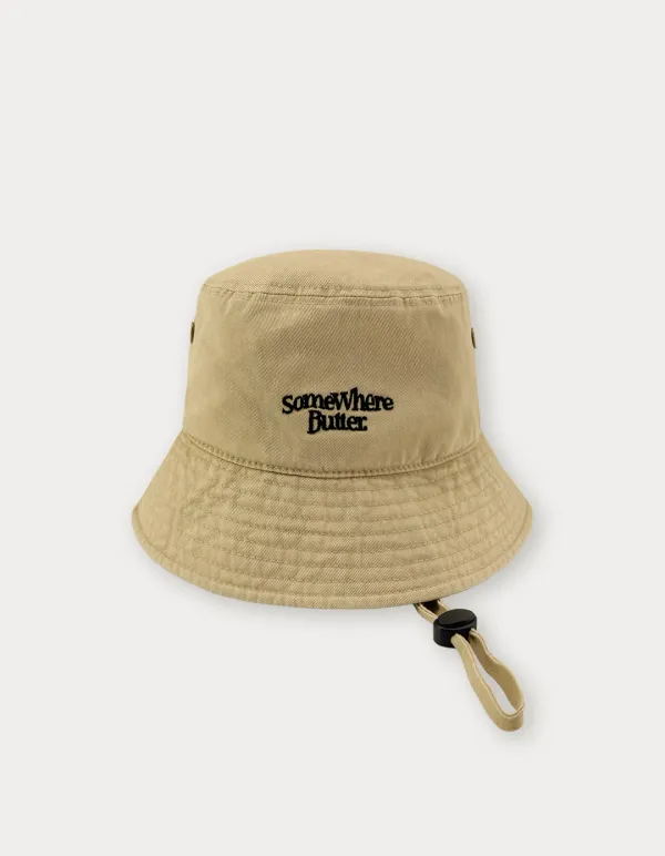 Vintage Wave Logo Safari Hat - Beige