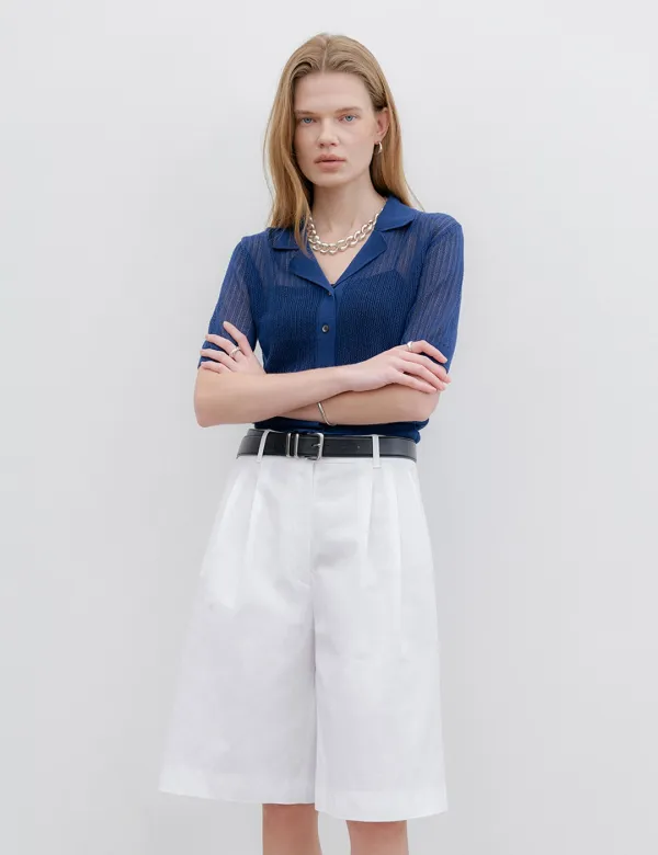 Potter Cotton Bermuda Pants (White)