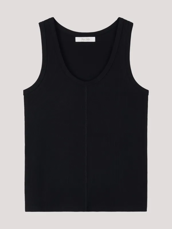 U-Neck Sleeveless Top_Black