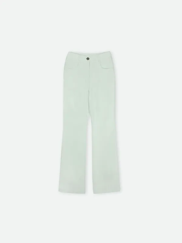 GLOSSY SILKY PANTS SNOWY MINT