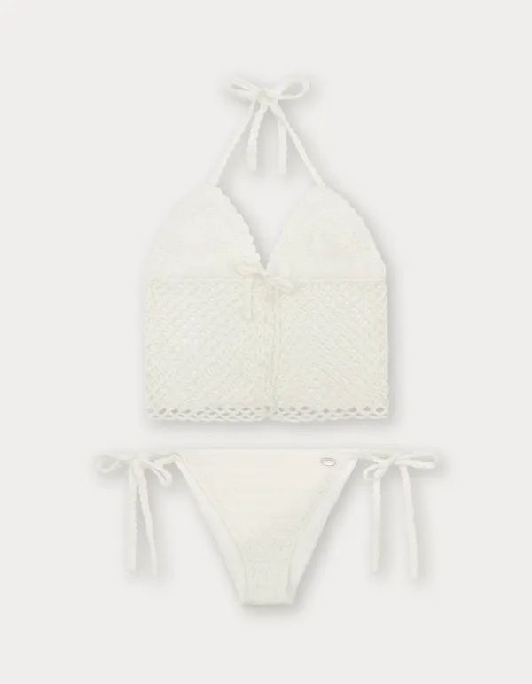 Handmade Mesh Knit Bikini - Ivory