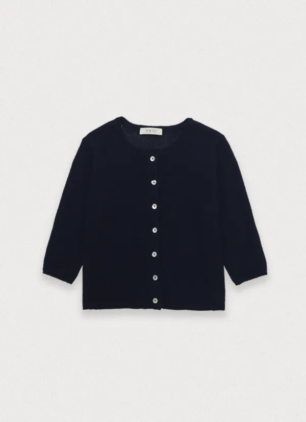 Heart paper cardigan - navy