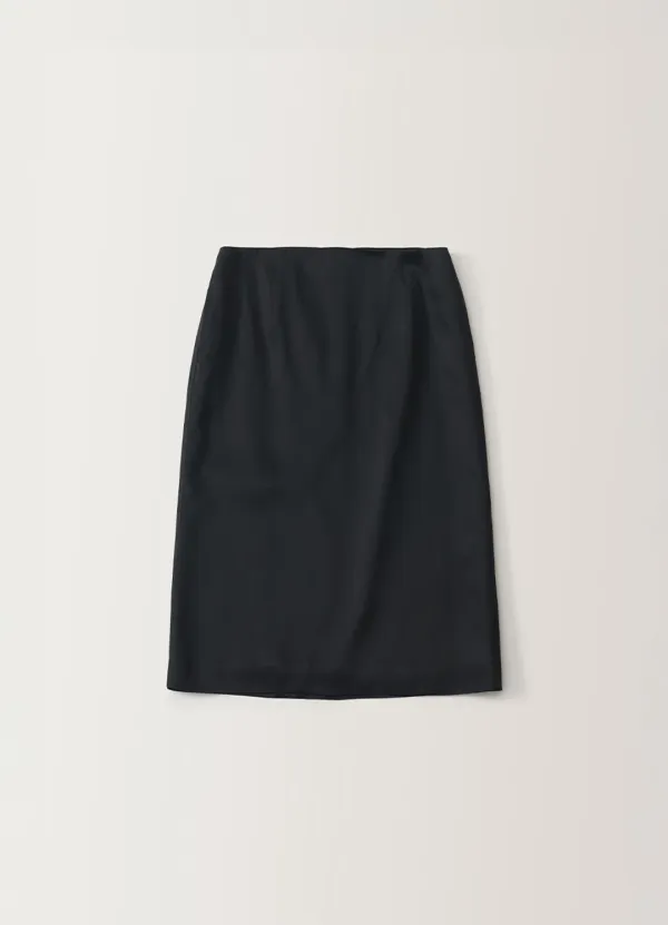 Muse satin skirt (Black)