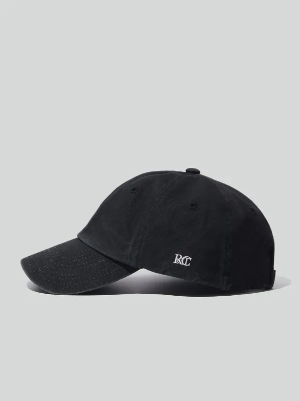 RC LOGO VINTAGE WASHING BALL CAP (BLACK)