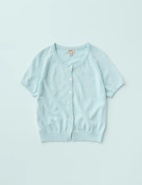 Aki Linen Cardigan (Sky Blue)