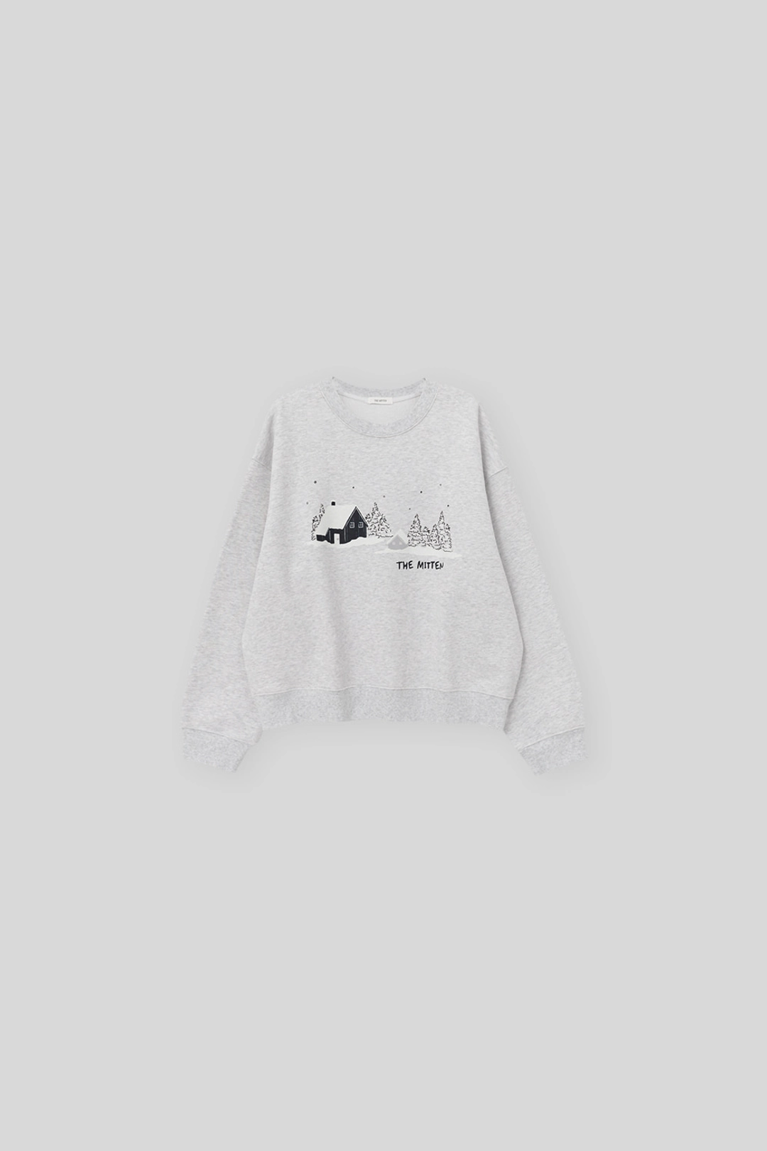 더미튼 Mitten village sweatshirt (melange gray) 상품 이미지 1