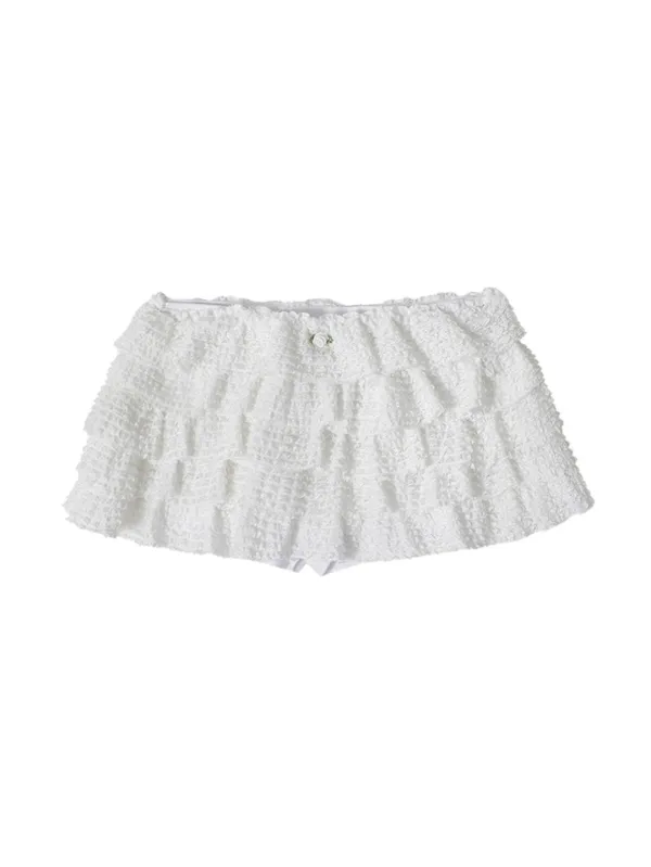 LACE CANCAN SKIRT PANTS_WHITE