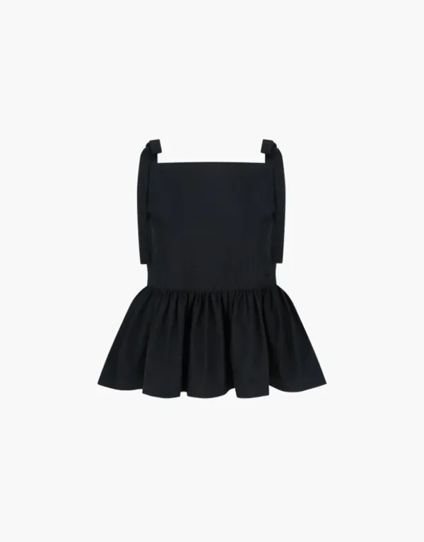 ribbon blouse - black