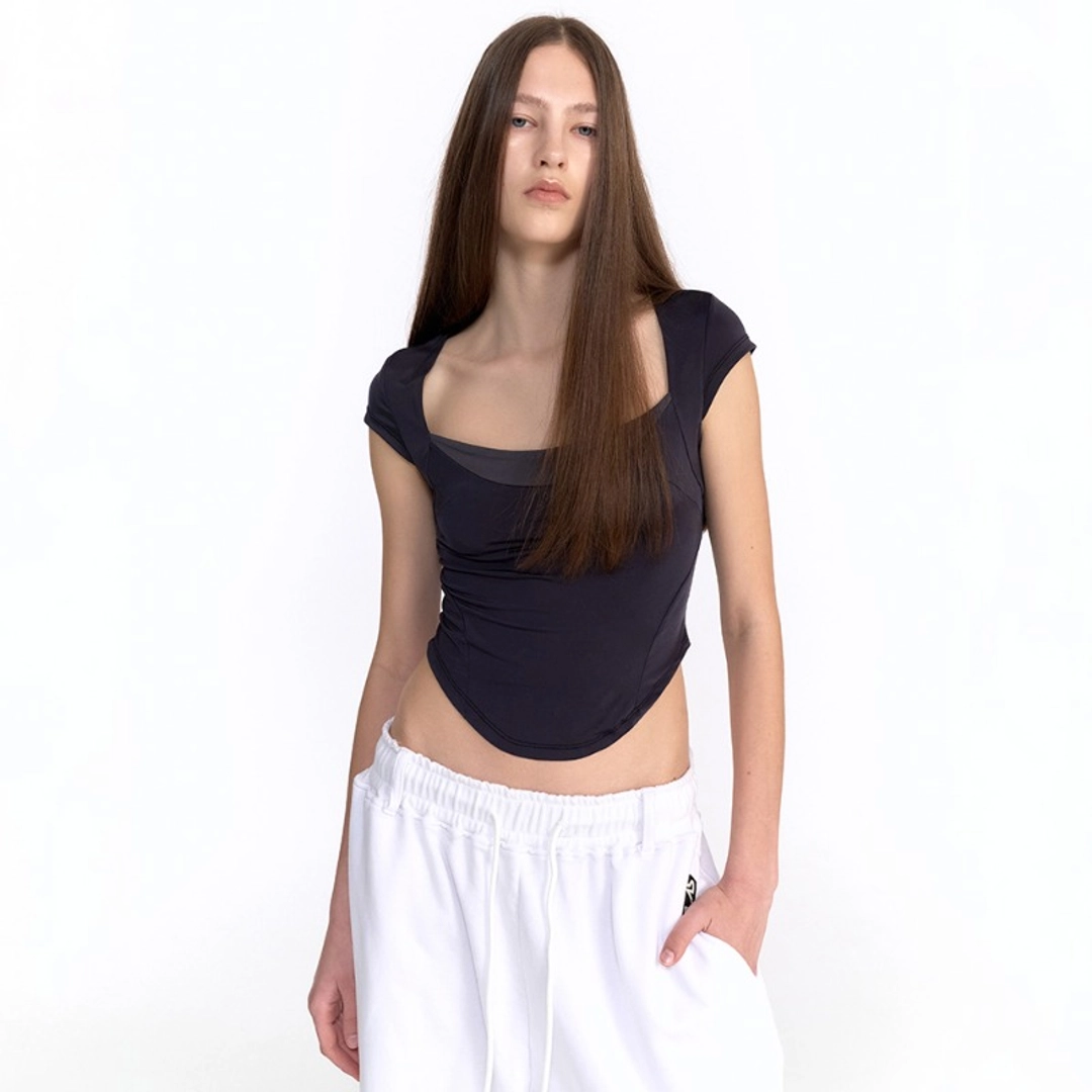 2000아카이브 OLIVIA  TOP (CHARCOAL) 상품 이미지 2
