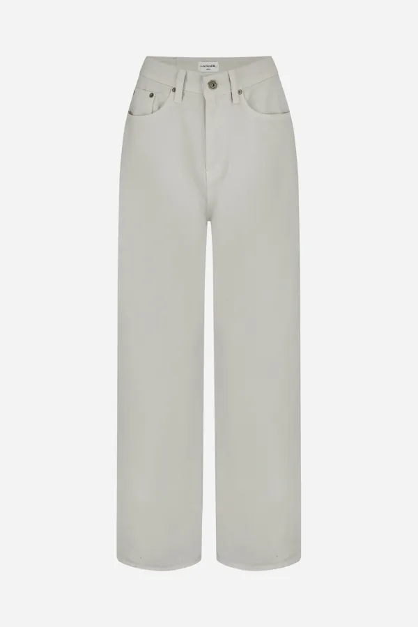 25SS cream cotton denim jeans