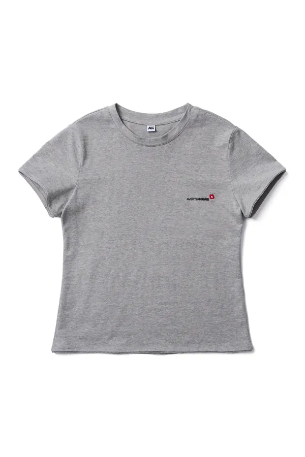 Lace Logo Tee Grey