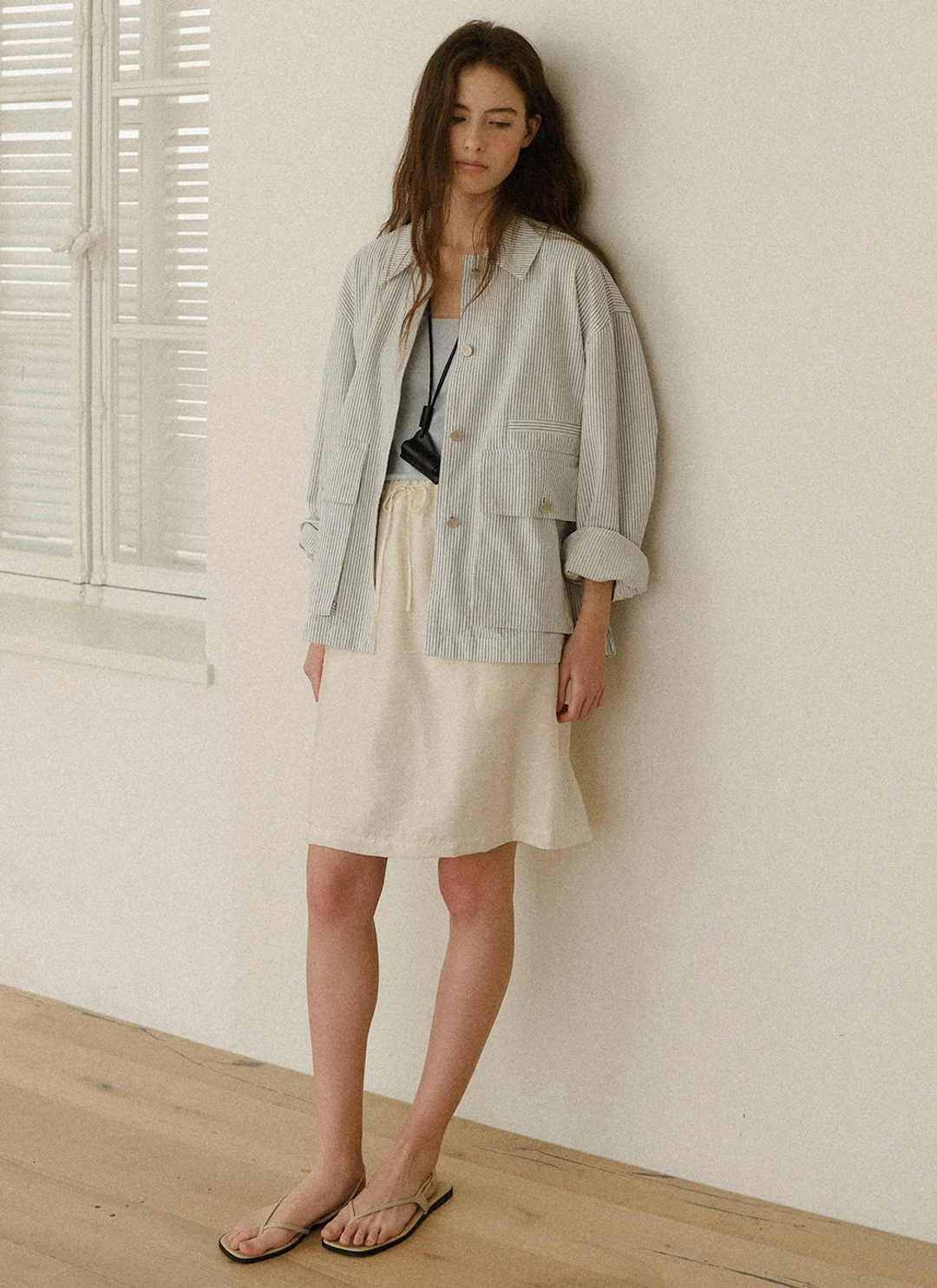 르닐 Henson Washed Jacket (Stripe Blue) 상품 이미지 3
