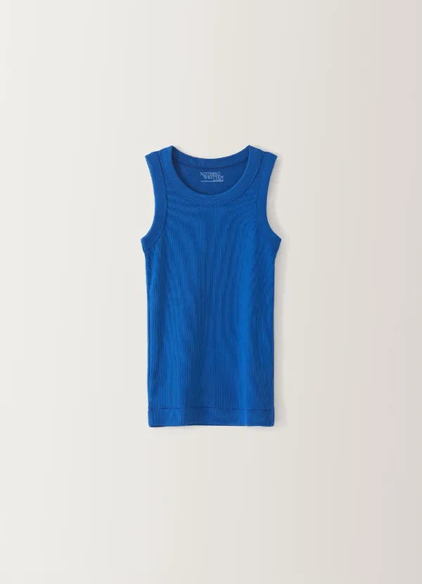 Elodie cotton tank top (Blue)