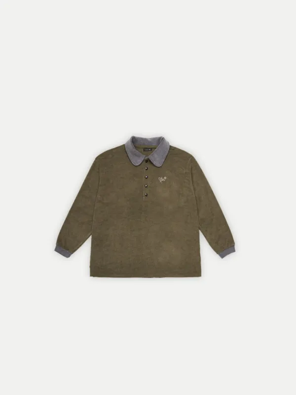 TULIP COLLAR OVERSIZED SHIRTS KHAKI