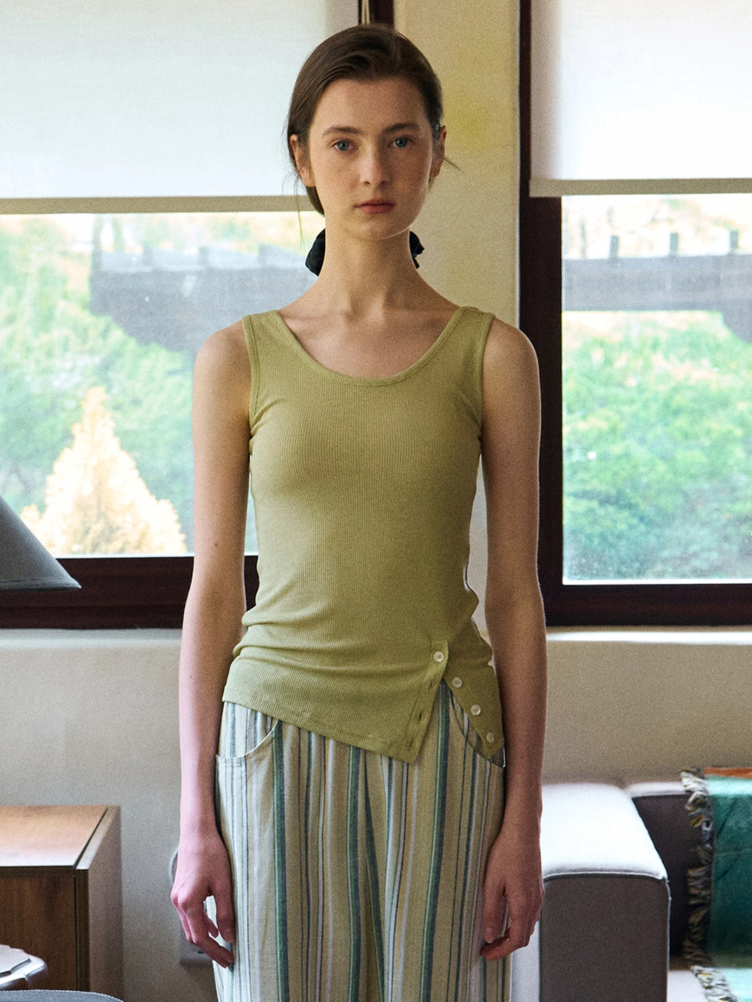 리볼드 Ribbed Button TOP_(3Colors) 상품 이미지 2