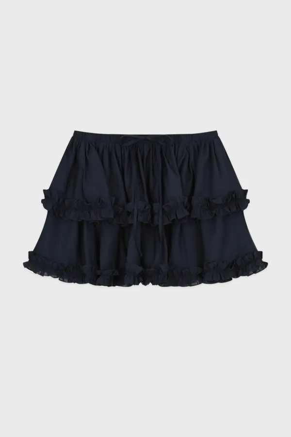Double Frill Skirt (Navy)
