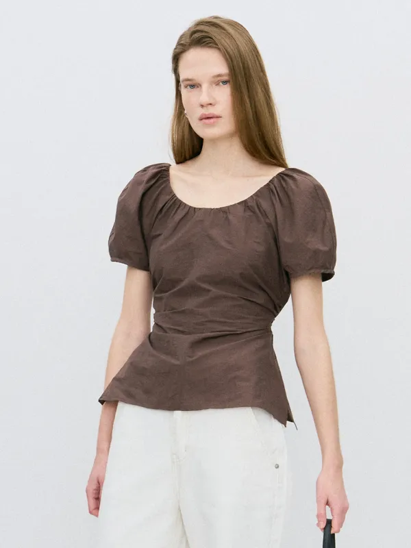 [12차리오더]Puff U-Neck BL_(Brown)