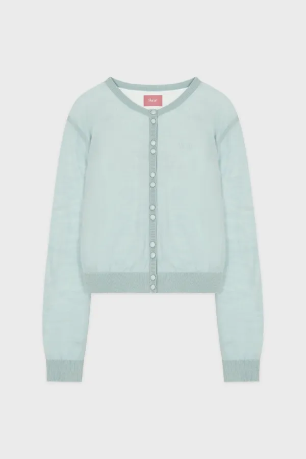 Double Button Cardigan (Blue)