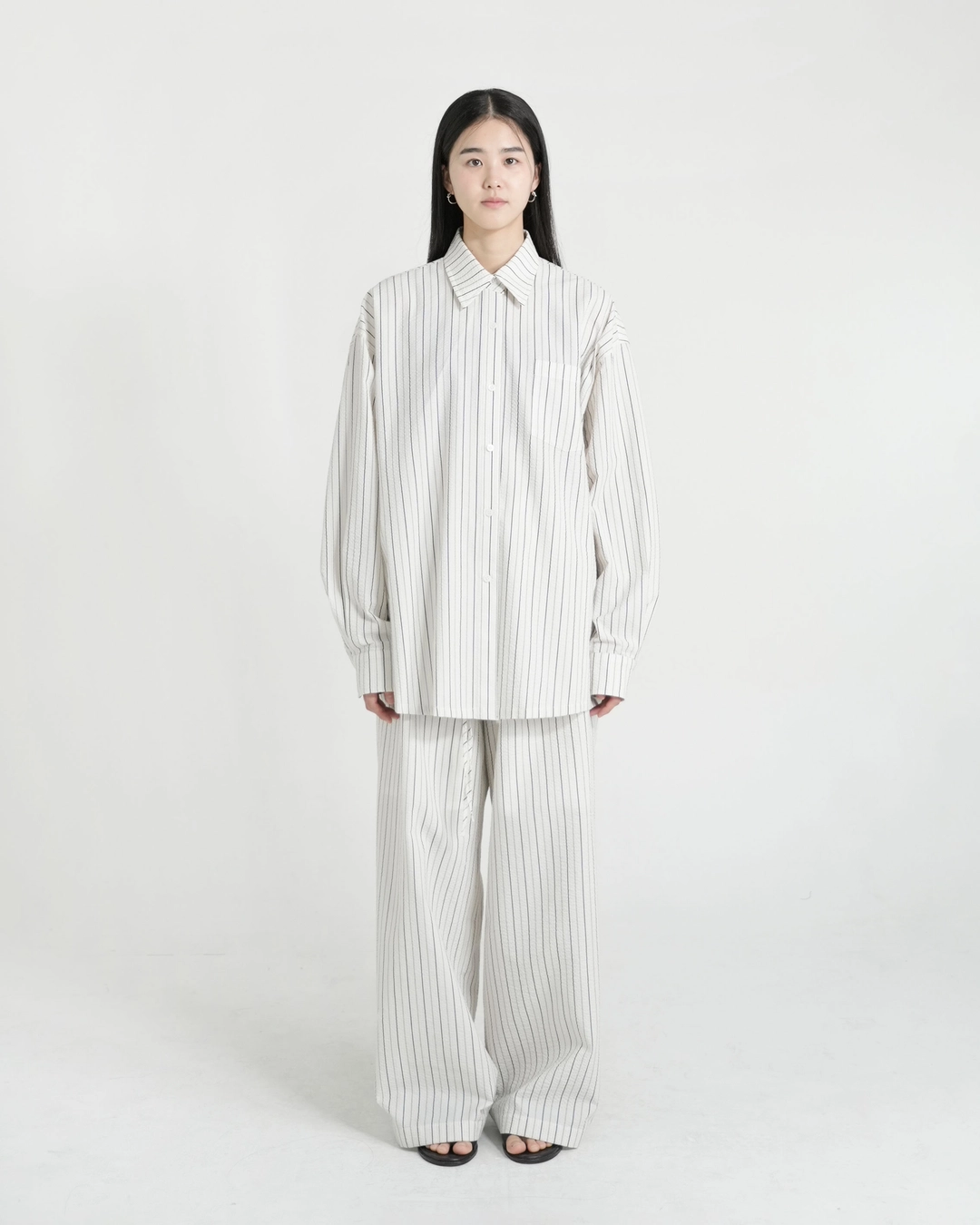 유노이아 seersucker stripe pants 상품 이미지 2
