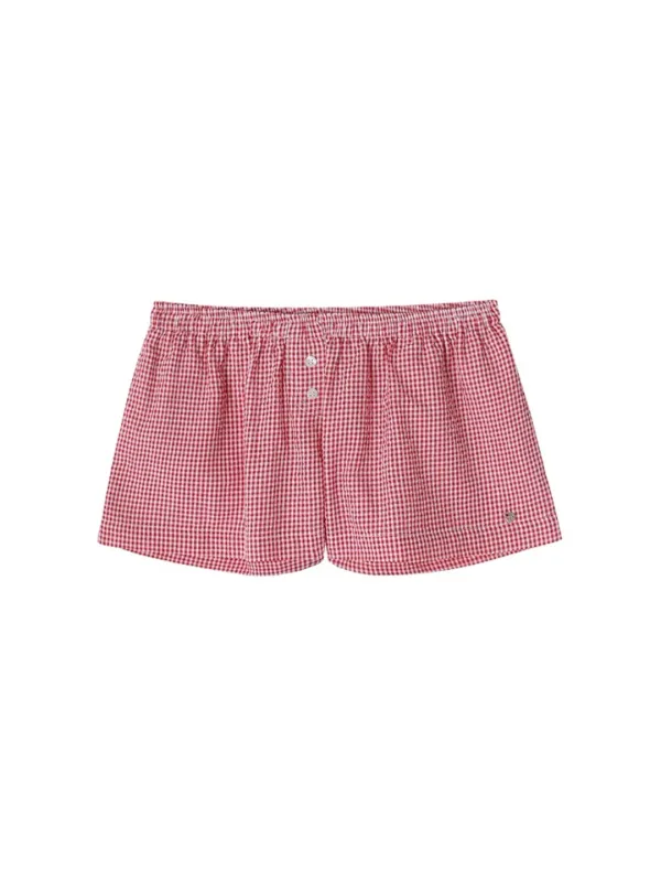 CHECK TRUNK SHORTS_RED