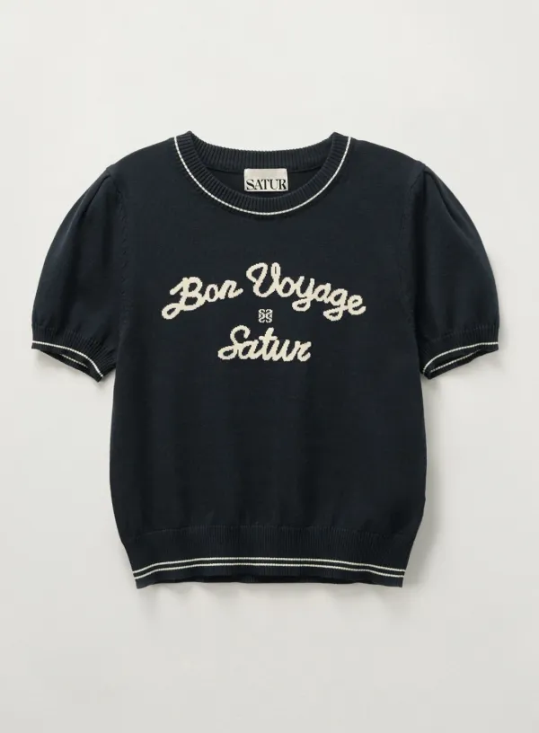(W) Bon Voyage Puff Knit - Navy