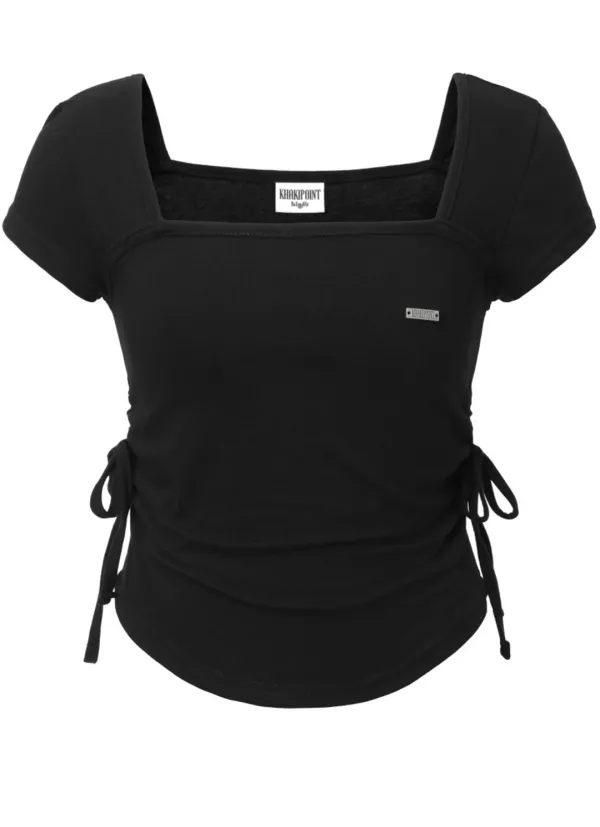 Ribbon Shirring T-shirt