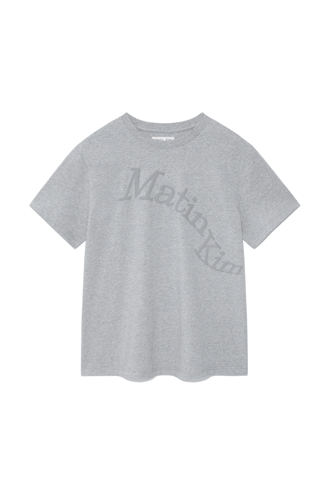 마뗑킴 MATIN WAVE PRINTING LOGO TOP IN GREY 상품 이미지 1
