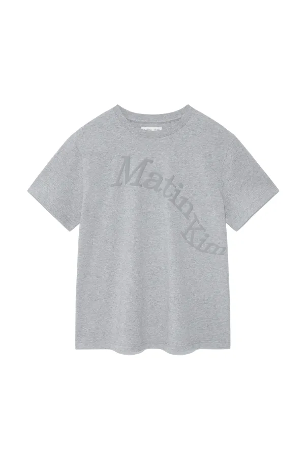 MATIN WAVE PRINTING LOGO TOP IN GREY