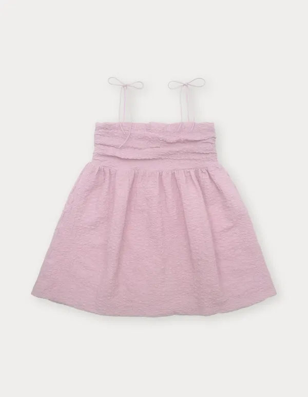 Rony Shirring Mini Dress - Pink