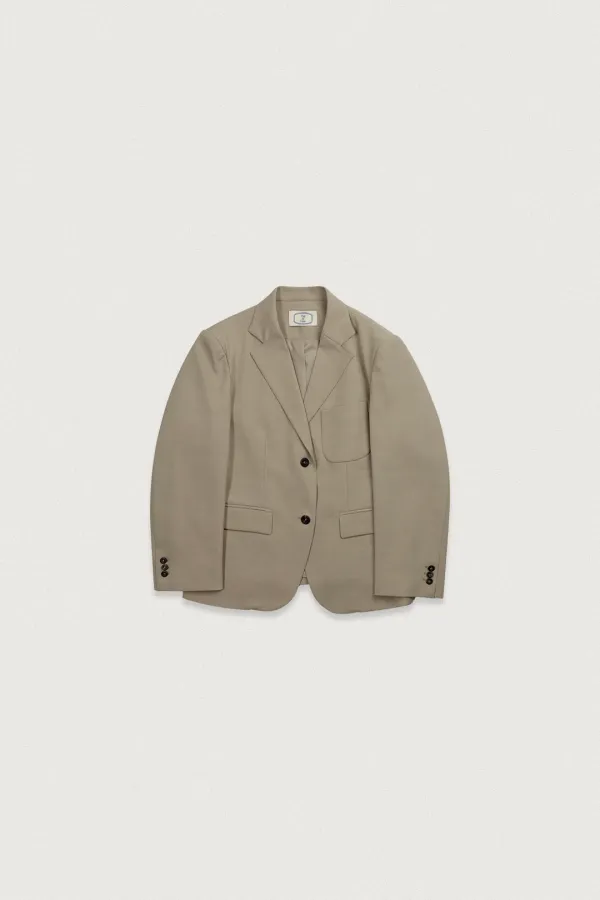 SILKY TEXTURED JACKET [BEIGE]