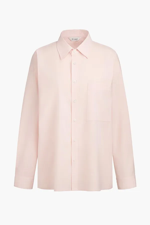 [Men] Wrinkle Free Over-Fit Shirt, Pink