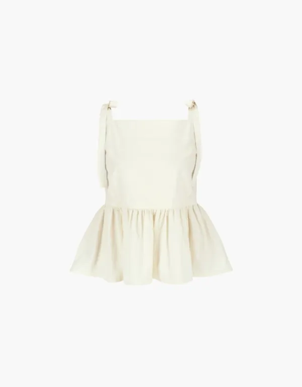 ribbon blouse - off white