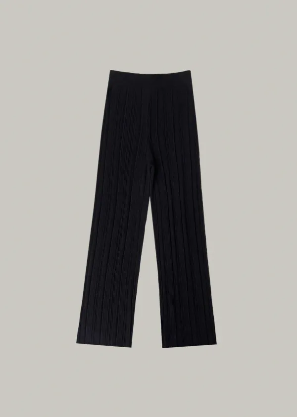 pleats banding pants (black)