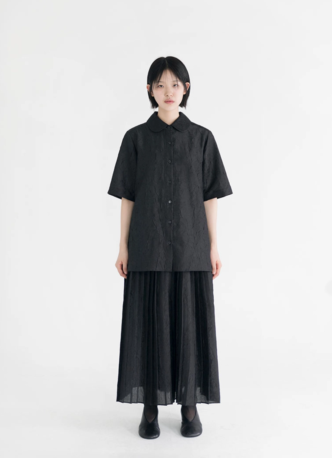 유노이아 crinkle pleats skirt (open, 단독 주문 시 선발송) 상품 이미지 3