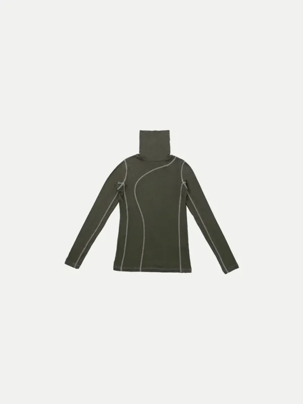 Natural Stalk Turtleneck Khaki