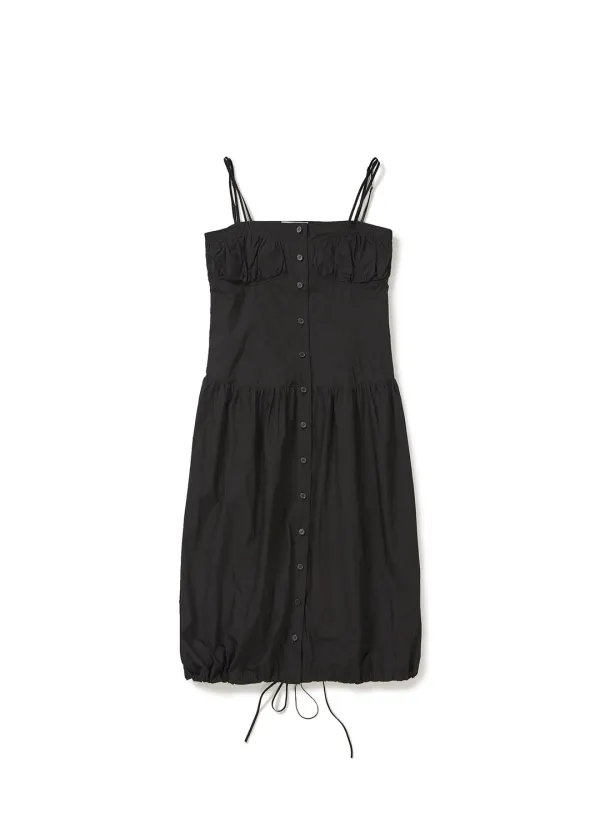BRALETTE-DETAIL SLEEVELESS DRESS (BLACK)