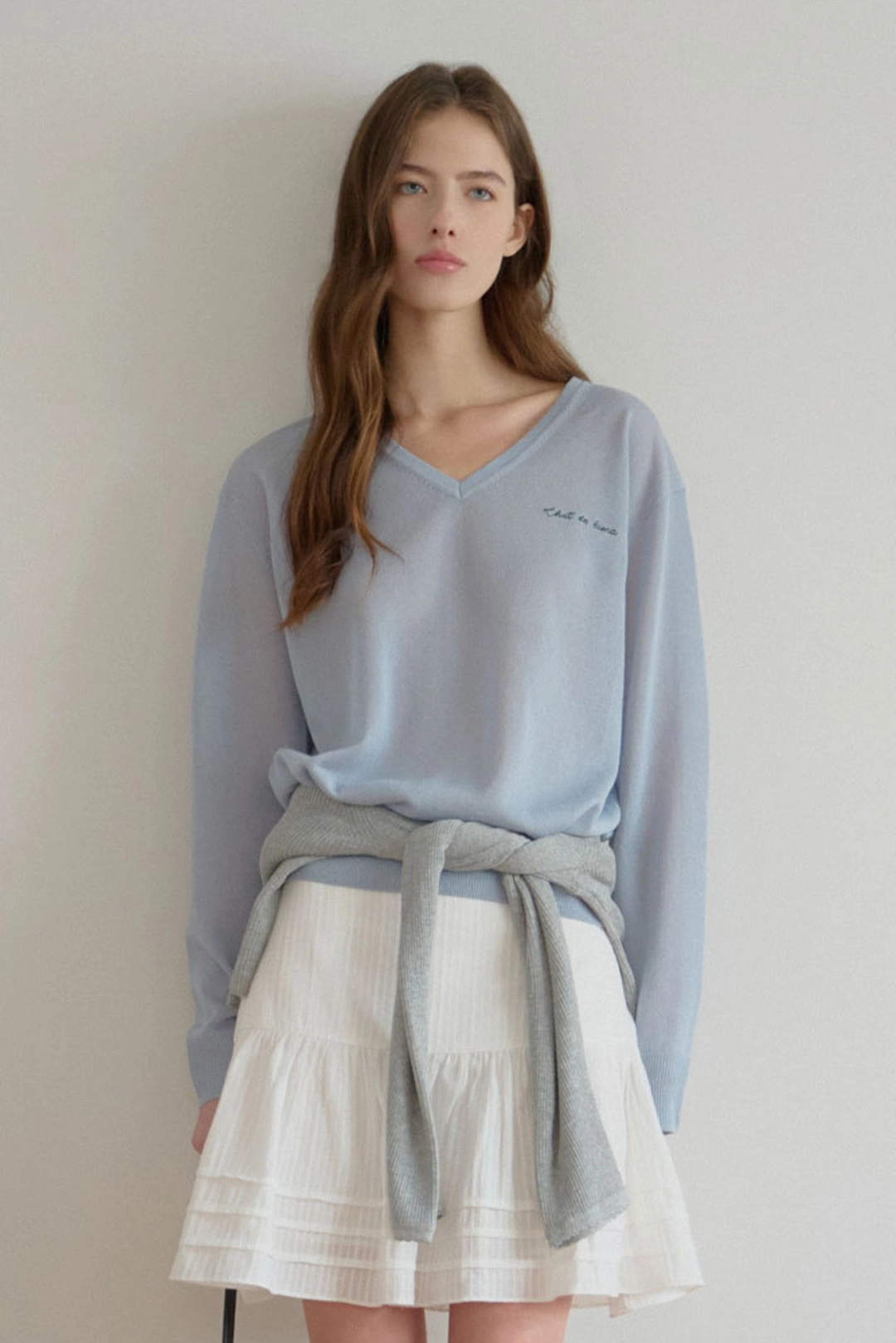 샤드라마 VISCOSE V-NECK KNIT 상품 이미지 2
