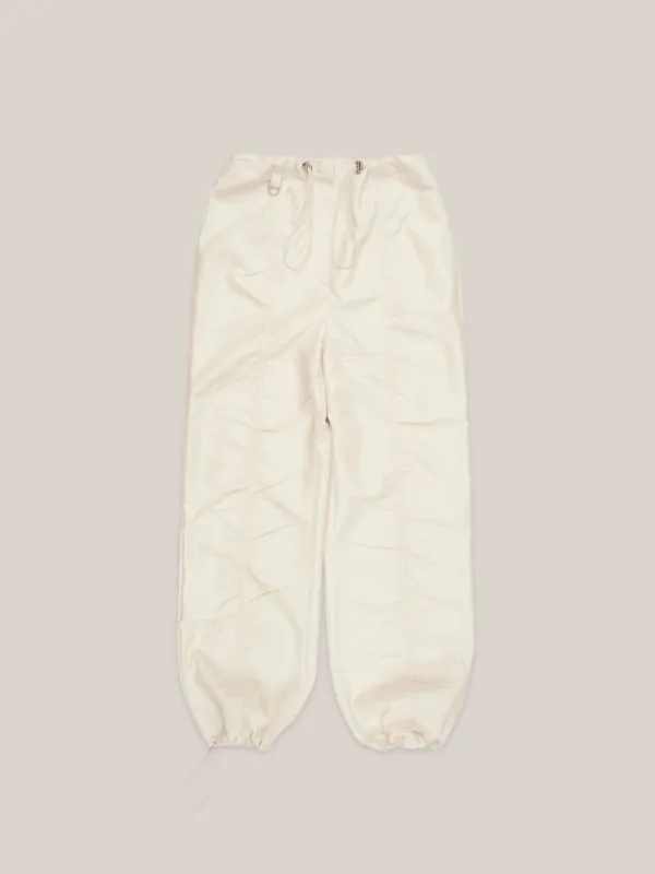 NYLON STRING JOGGER PANTS  [ CREAM ]