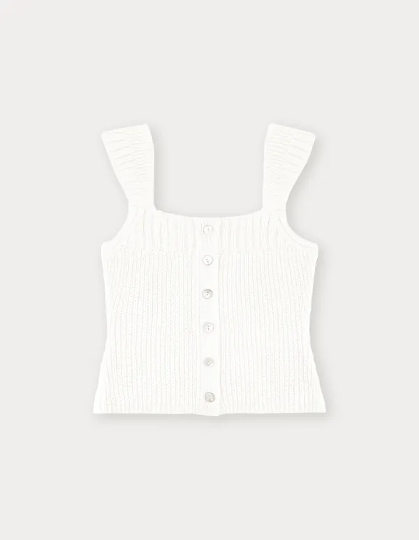 Sia Sleeveless Knit - Ivory